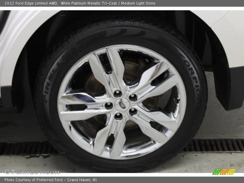 White Platinum Metallic Tri-Coat / Medium Light Stone 2012 Ford Edge Limited AWD