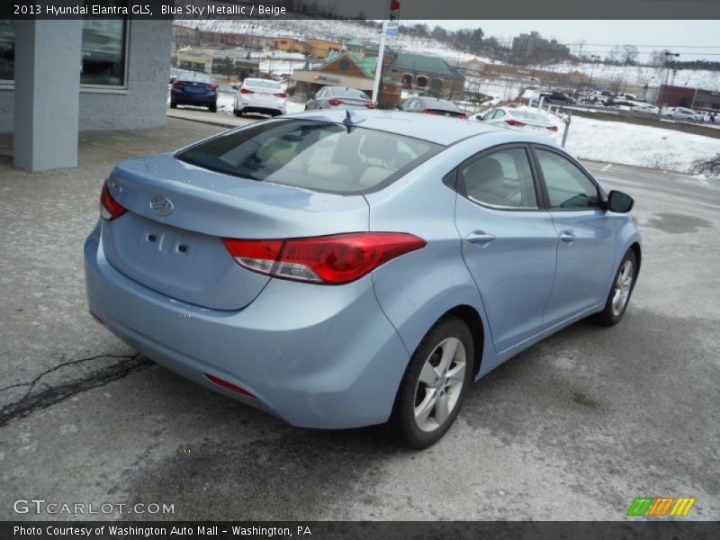 Blue Sky Metallic / Beige 2013 Hyundai Elantra GLS