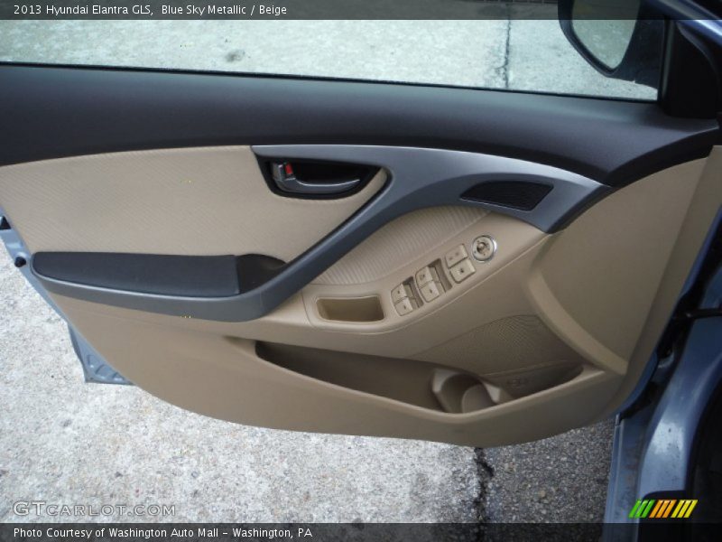 Blue Sky Metallic / Beige 2013 Hyundai Elantra GLS