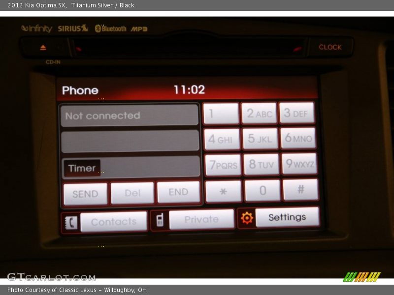 Titanium Silver / Black 2012 Kia Optima SX