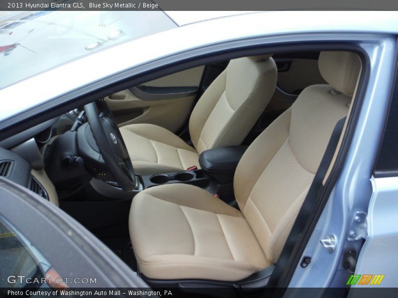 Blue Sky Metallic / Beige 2013 Hyundai Elantra GLS