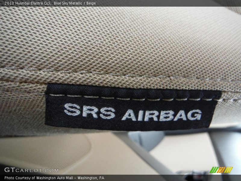 Blue Sky Metallic / Beige 2013 Hyundai Elantra GLS