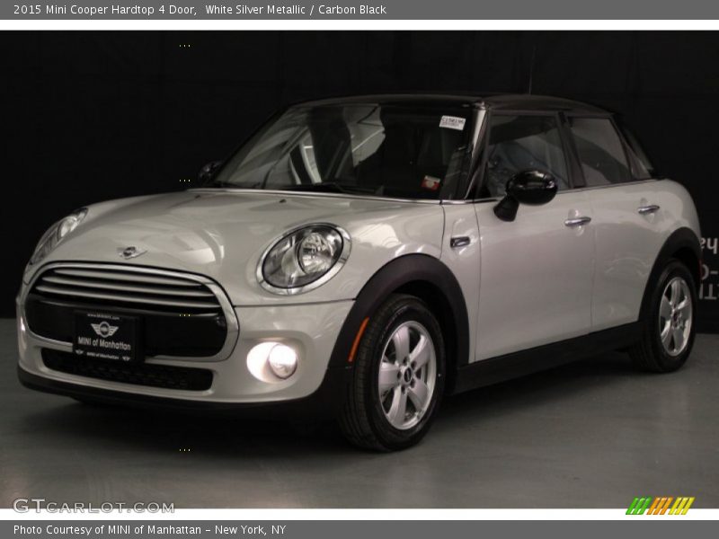 White Silver Metallic / Carbon Black 2015 Mini Cooper Hardtop 4 Door