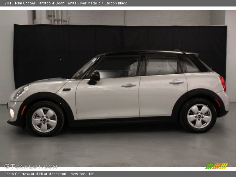 White Silver Metallic / Carbon Black 2015 Mini Cooper Hardtop 4 Door