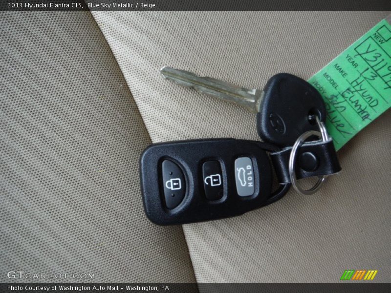 Blue Sky Metallic / Beige 2013 Hyundai Elantra GLS