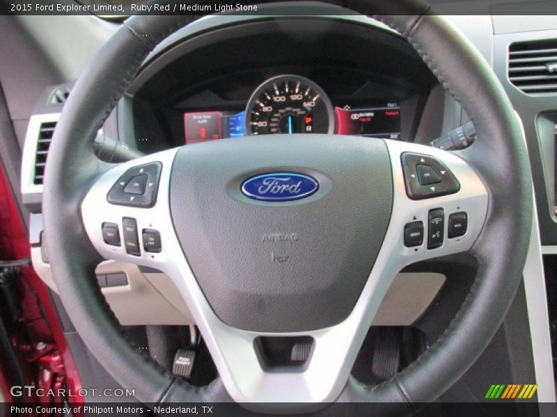 Ruby Red / Medium Light Stone 2015 Ford Explorer Limited