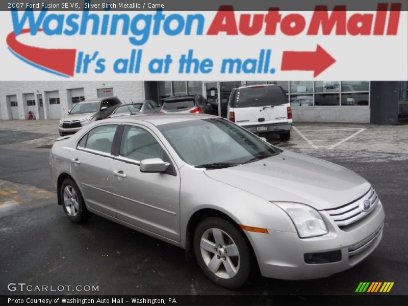 Silver Birch Metallic / Camel 2007 Ford Fusion SE V6