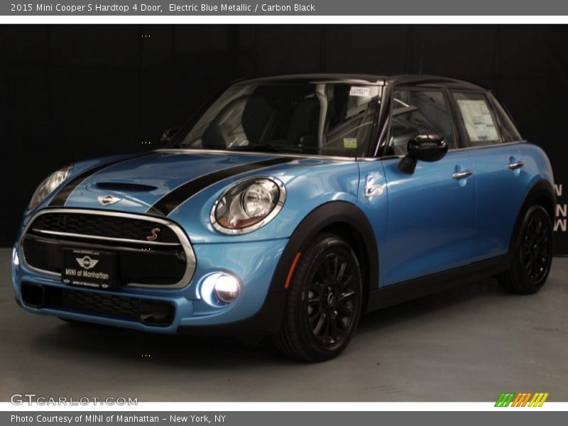 Electric Blue Metallic / Carbon Black 2015 Mini Cooper S Hardtop 4 Door