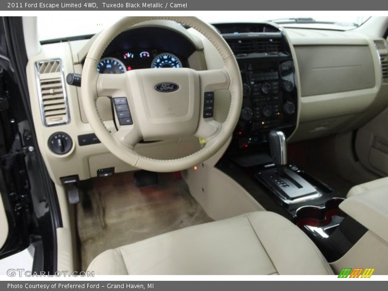 Tuxedo Black Metallic / Camel 2011 Ford Escape Limited 4WD