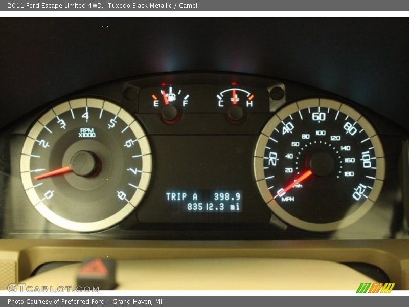 Tuxedo Black Metallic / Camel 2011 Ford Escape Limited 4WD