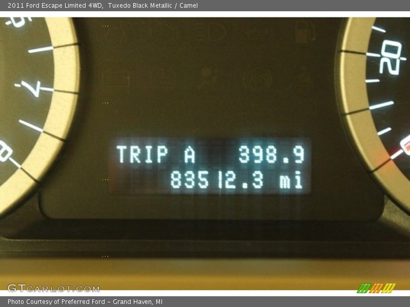 Tuxedo Black Metallic / Camel 2011 Ford Escape Limited 4WD