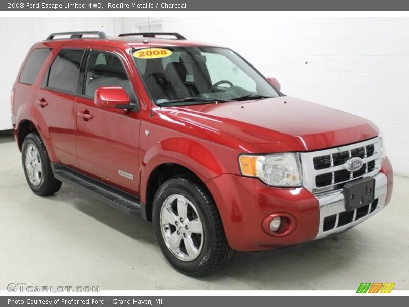 Redfire Metallic / Charcoal 2008 Ford Escape Limited 4WD