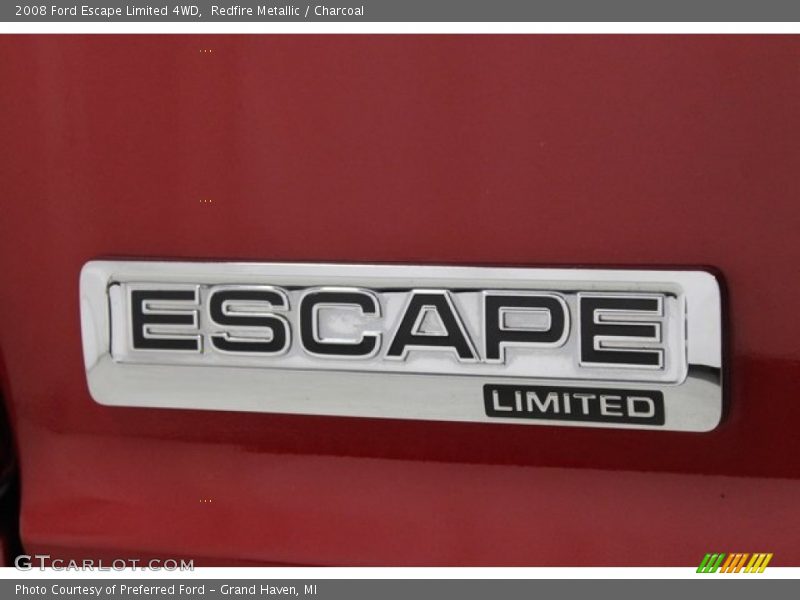 Redfire Metallic / Charcoal 2008 Ford Escape Limited 4WD