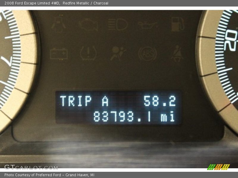 Redfire Metallic / Charcoal 2008 Ford Escape Limited 4WD