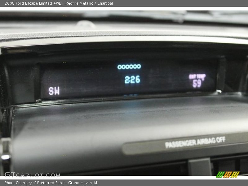 Redfire Metallic / Charcoal 2008 Ford Escape Limited 4WD