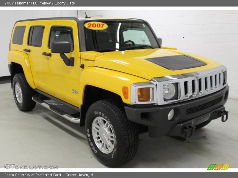 Yellow / Ebony Black 2007 Hummer H3