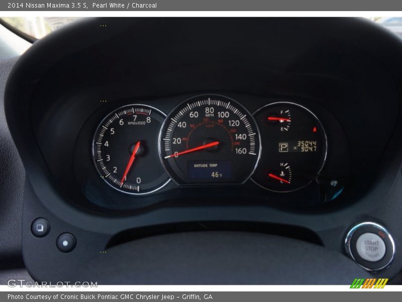Pearl White / Charcoal 2014 Nissan Maxima 3.5 S