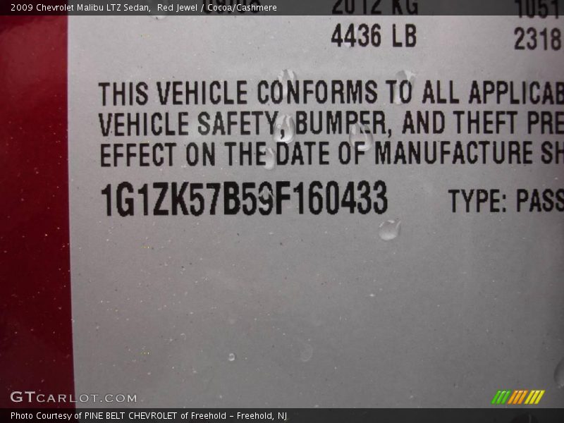 Red Jewel / Cocoa/Cashmere 2009 Chevrolet Malibu LTZ Sedan