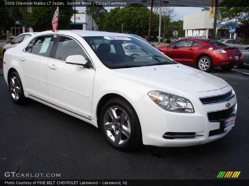 Summit White / Cocoa/Cashmere 2009 Chevrolet Malibu LT Sedan