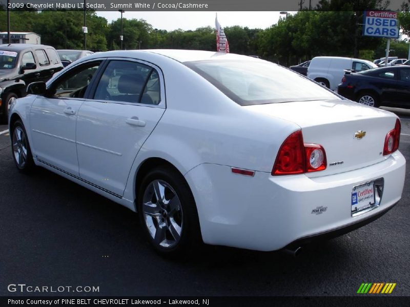 Summit White / Cocoa/Cashmere 2009 Chevrolet Malibu LT Sedan