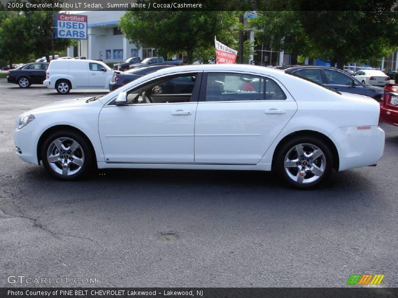 Summit White / Cocoa/Cashmere 2009 Chevrolet Malibu LT Sedan