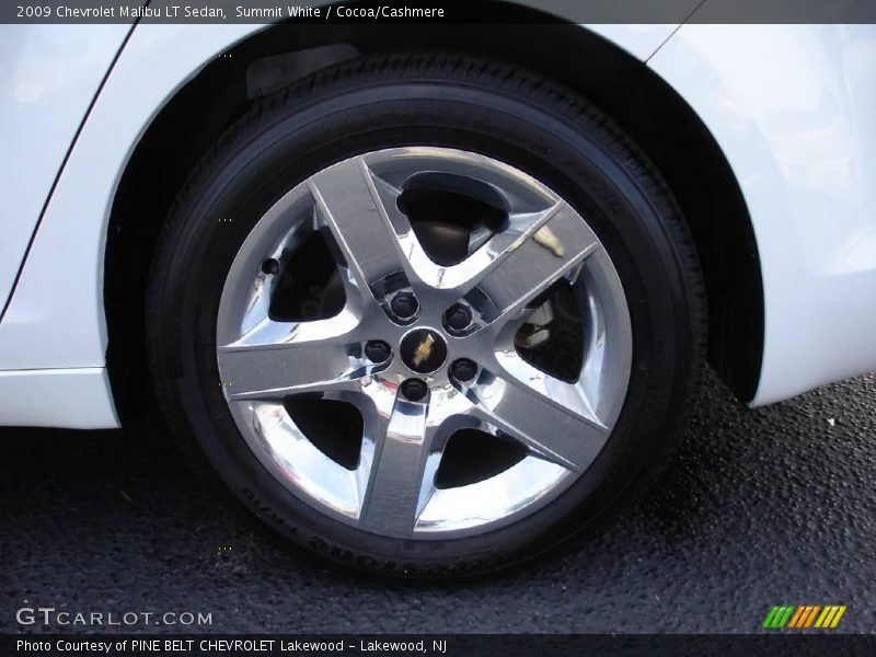 Summit White / Cocoa/Cashmere 2009 Chevrolet Malibu LT Sedan