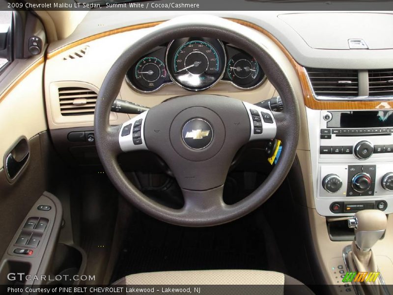 Summit White / Cocoa/Cashmere 2009 Chevrolet Malibu LT Sedan