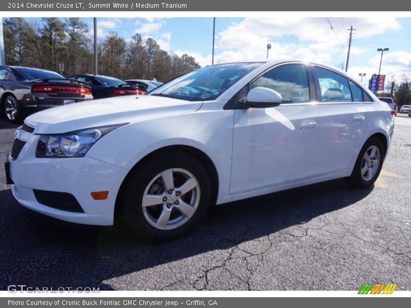 Summit White / Medium Titanium 2014 Chevrolet Cruze LT