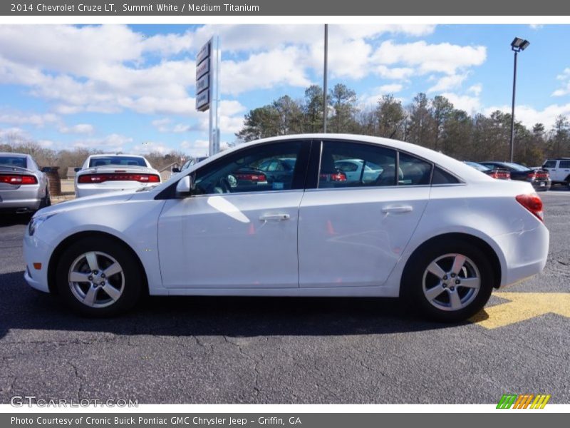 Summit White / Medium Titanium 2014 Chevrolet Cruze LT