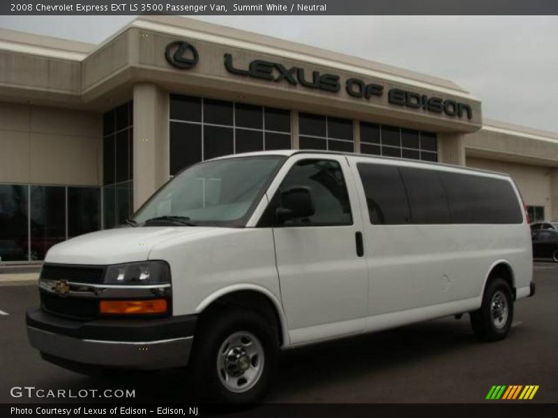 Summit White / Neutral 2008 Chevrolet Express EXT LS 3500 Passenger Van
