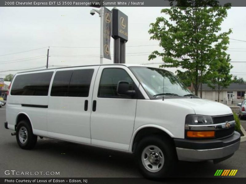 Summit White / Neutral 2008 Chevrolet Express EXT LS 3500 Passenger Van