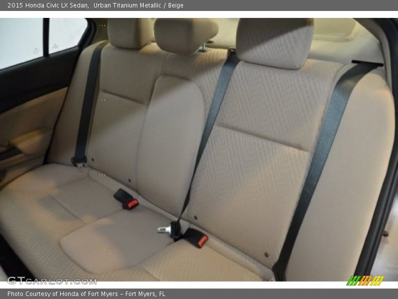 Urban Titanium Metallic / Beige 2015 Honda Civic LX Sedan