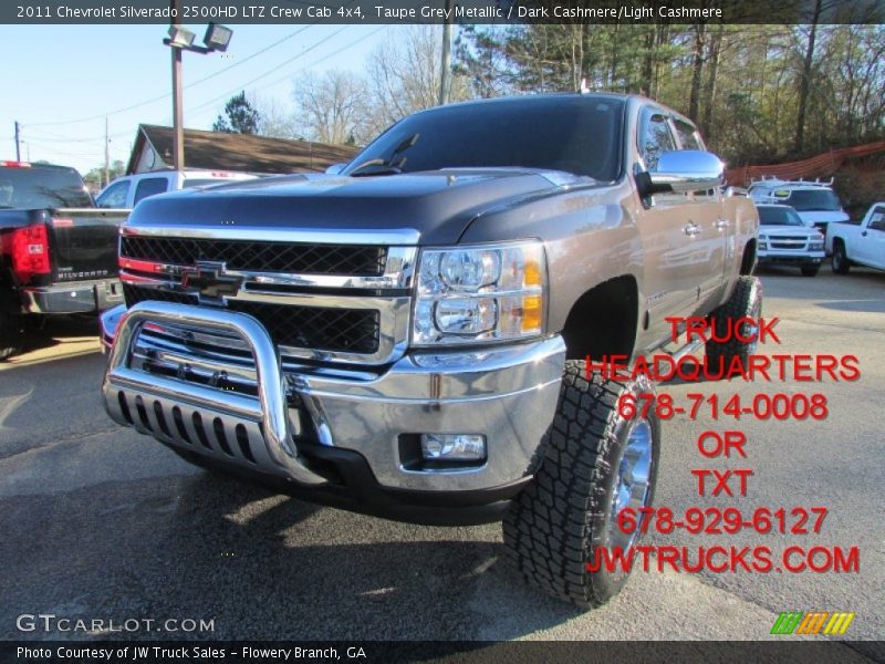 Taupe Grey Metallic / Dark Cashmere/Light Cashmere 2011 Chevrolet Silverado 2500HD LTZ Crew Cab 4x4