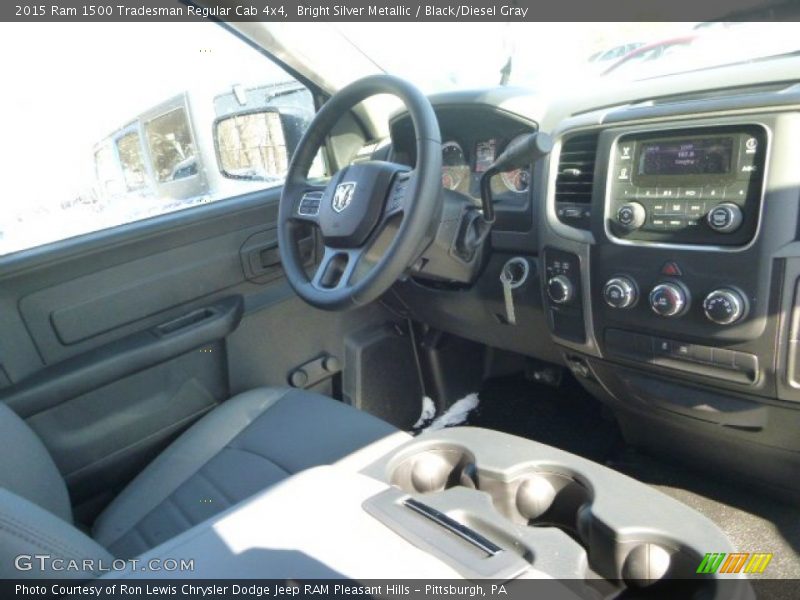 Bright Silver Metallic / Black/Diesel Gray 2015 Ram 1500 Tradesman Regular Cab 4x4