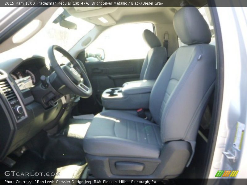 Bright Silver Metallic / Black/Diesel Gray 2015 Ram 1500 Tradesman Regular Cab 4x4