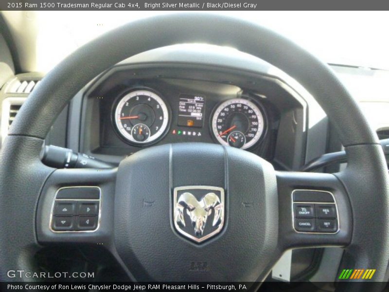 Bright Silver Metallic / Black/Diesel Gray 2015 Ram 1500 Tradesman Regular Cab 4x4