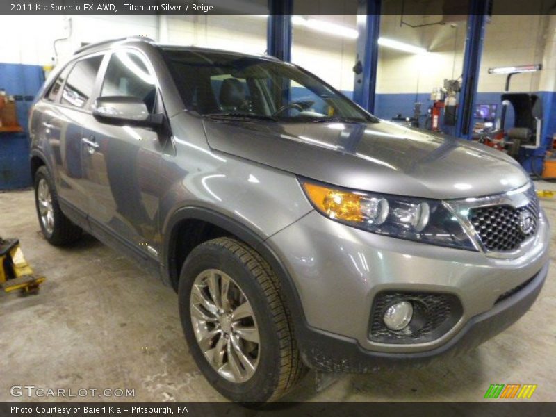 Titanium Silver / Beige 2011 Kia Sorento EX AWD