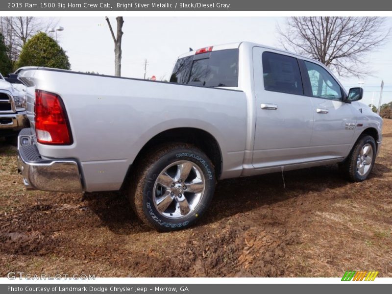 Bright Silver Metallic / Black/Diesel Gray 2015 Ram 1500 Big Horn Crew Cab