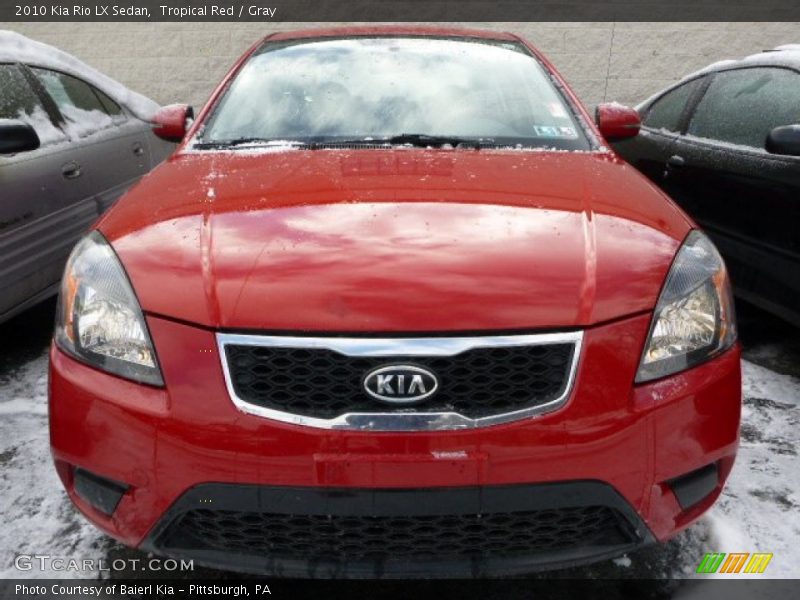 Tropical Red / Gray 2010 Kia Rio LX Sedan