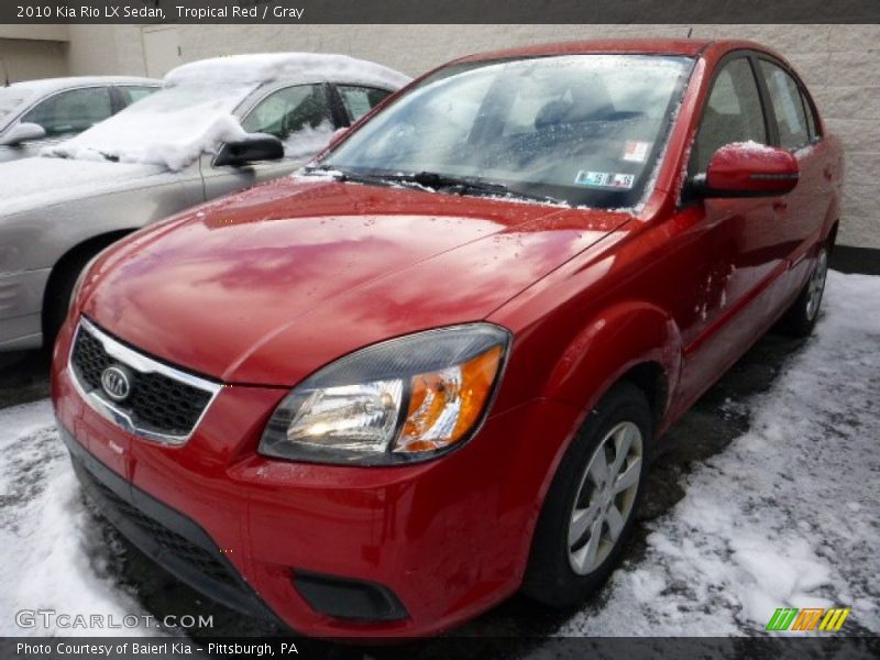 Tropical Red / Gray 2010 Kia Rio LX Sedan