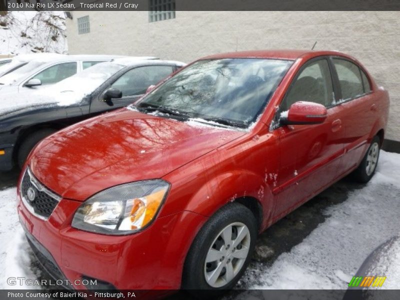 Tropical Red / Gray 2010 Kia Rio LX Sedan