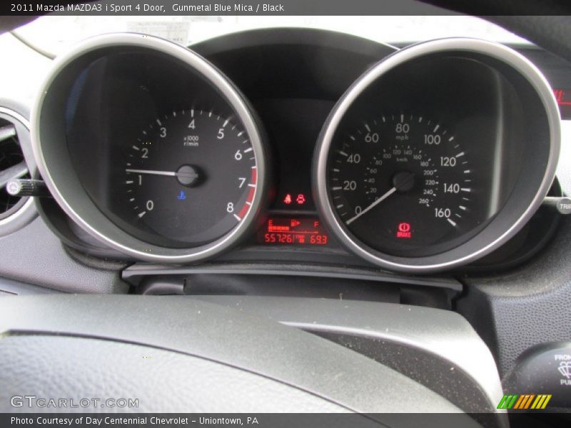 Gunmetal Blue Mica / Black 2011 Mazda MAZDA3 i Sport 4 Door