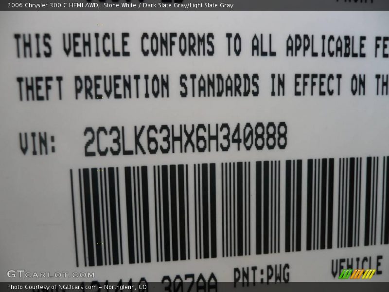 Stone White / Dark Slate Gray/Light Slate Gray 2006 Chrysler 300 C HEMI AWD