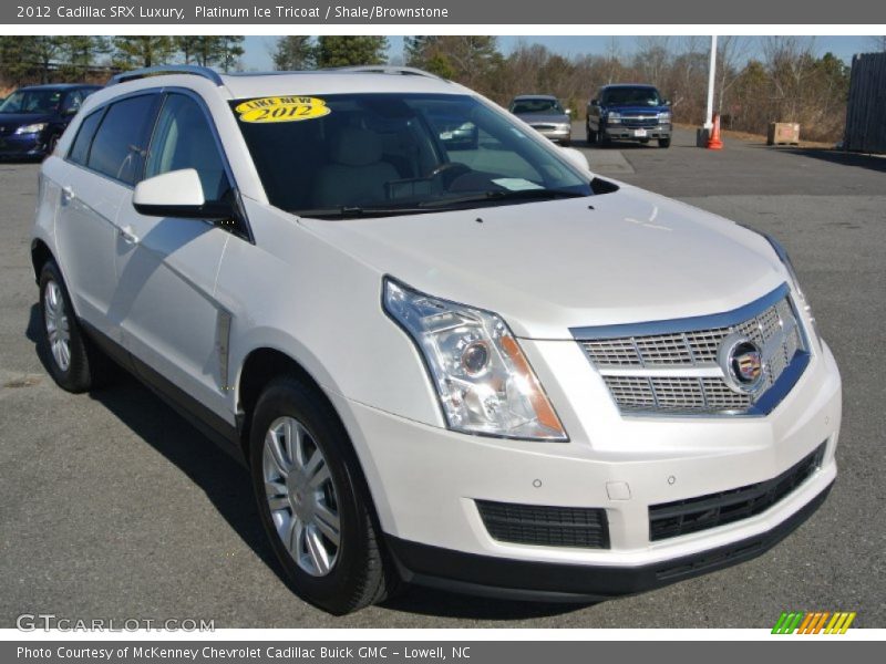 Platinum Ice Tricoat / Shale/Brownstone 2012 Cadillac SRX Luxury