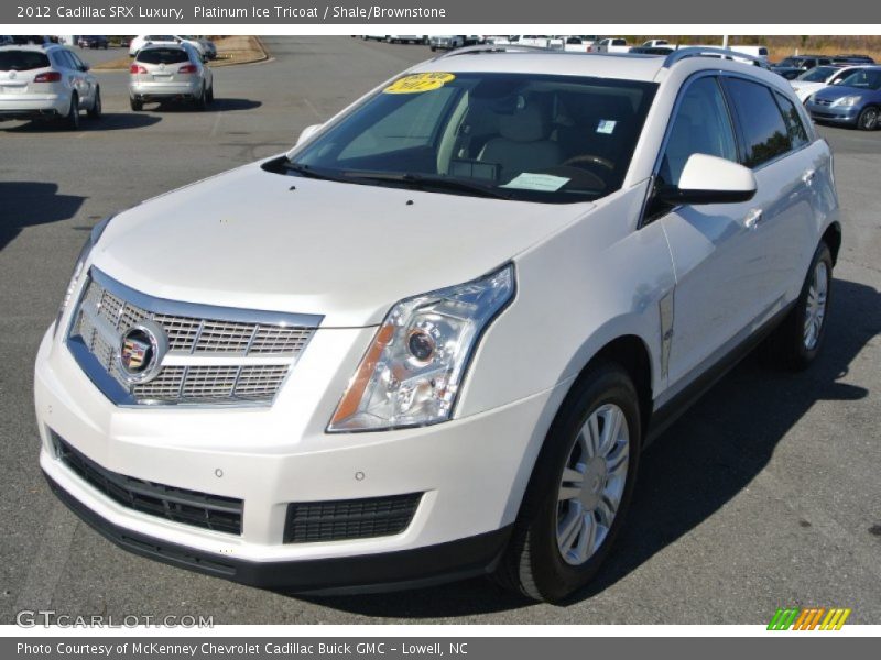 Platinum Ice Tricoat / Shale/Brownstone 2012 Cadillac SRX Luxury