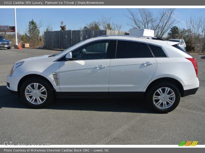 Platinum Ice Tricoat / Shale/Brownstone 2012 Cadillac SRX Luxury