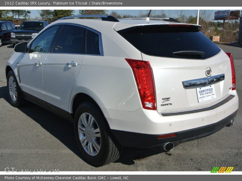 Platinum Ice Tricoat / Shale/Brownstone 2012 Cadillac SRX Luxury