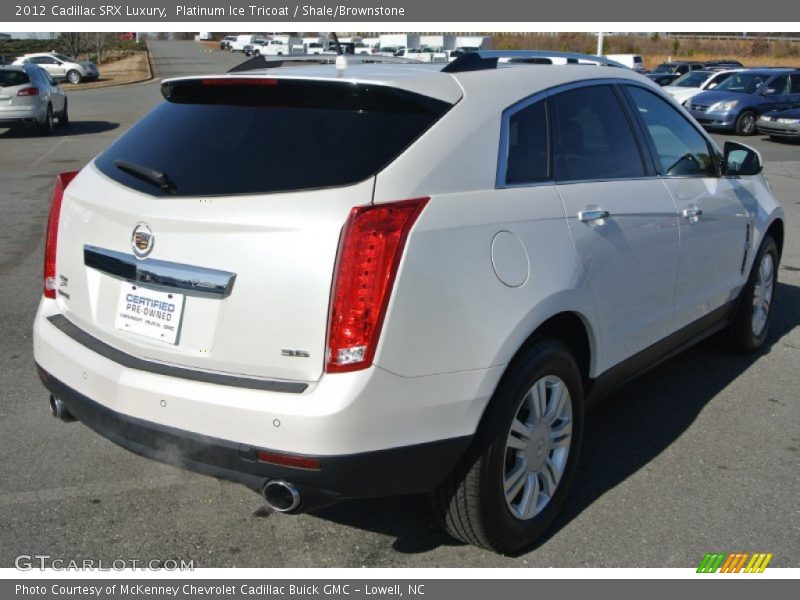 Platinum Ice Tricoat / Shale/Brownstone 2012 Cadillac SRX Luxury