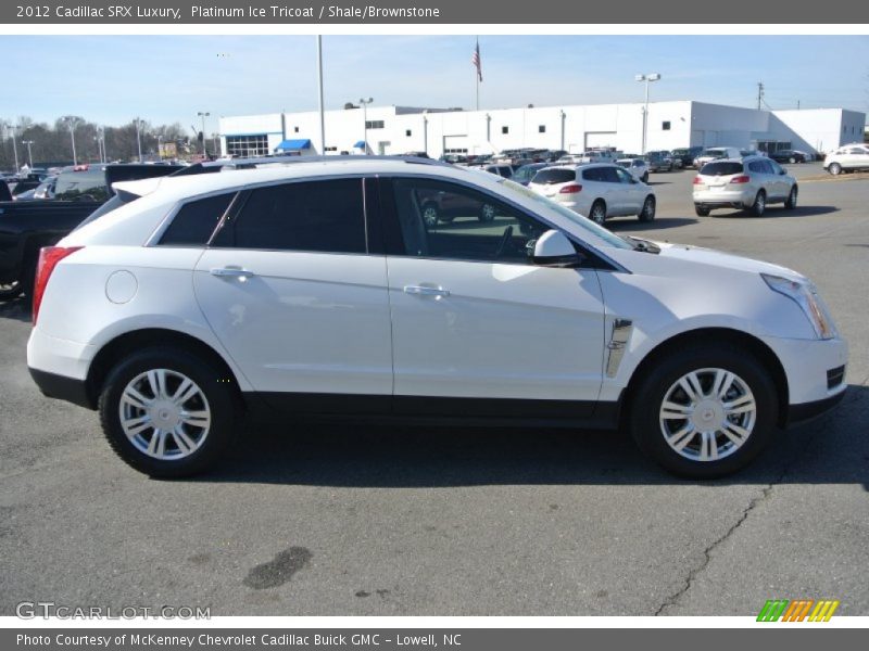 Platinum Ice Tricoat / Shale/Brownstone 2012 Cadillac SRX Luxury
