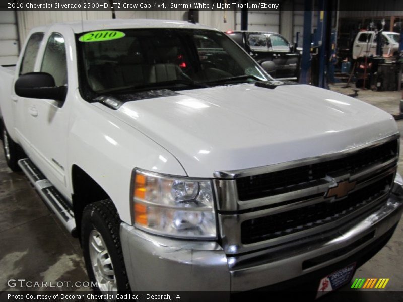 Summit White / Light Titanium/Ebony 2010 Chevrolet Silverado 2500HD LTZ Crew Cab 4x4